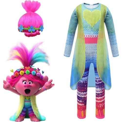 2021 New childrens game role-playing troll 2 magic elves 2 childrens cartoon Halloween costume set