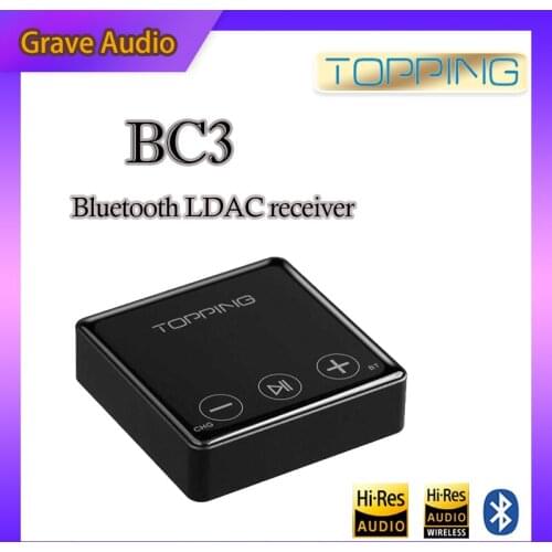 TOPPING BC3 Hi-Res Audio Wireless Bluetooth LDAC Receiver with Headphone/OPT/Line Output ES9018Q2C