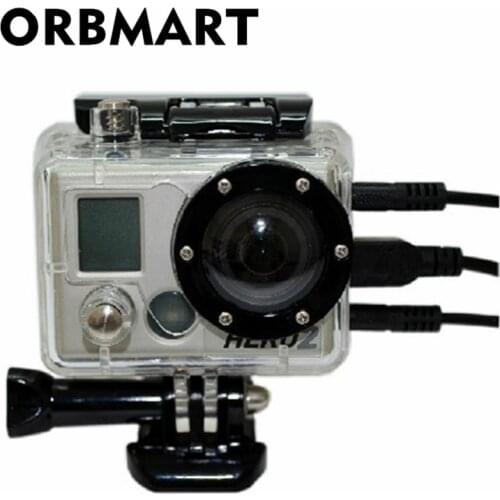ORBMART Transparent Open Side Skeleton Protective Housing Case Cover without Lens for Gopro Hero 2 HD Sports Action Camera