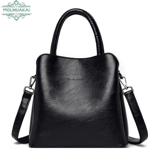 Ladies Retro Soft Leather Messenger Bag Designer Luxury Handbag Casual High Quality PU Leather Girl Shoulder Bag Sac A Main 2021
