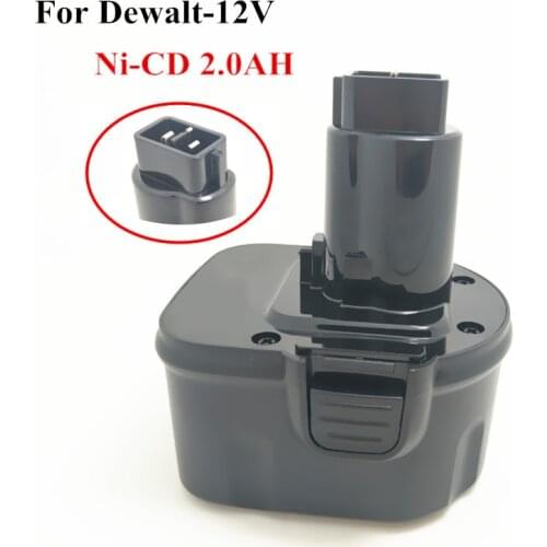 12V 2000mAh Ni-CD Replacement Power Tool Battery For Dewalt 152250-27 397745-01 DC9071 DE9037 DE9071 DE9075 DE9501 DW9072