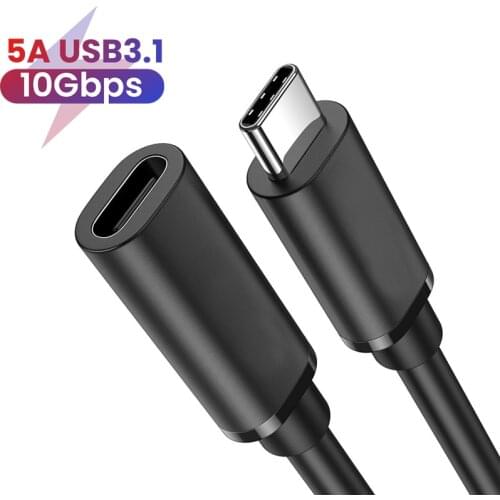HD 4K 60Hz PD 5A USB3.1 Type-C Extension Cable 100W Type C Gen 2 10Gbps Extender Cord For Macbook Nintendo Switch SAMSUNG Laptop