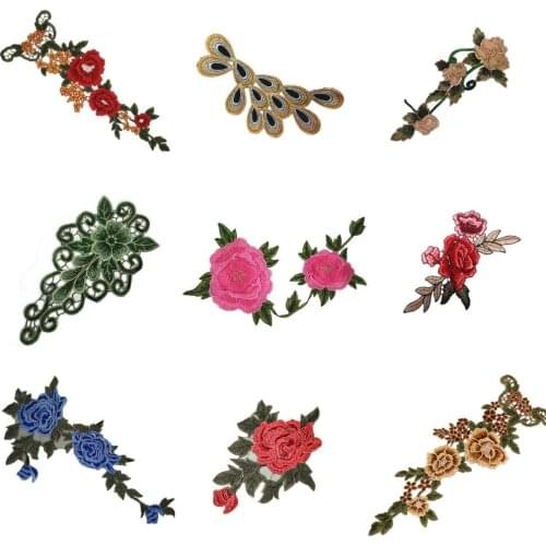 Embroidered Flower Lace Applique DIY Patches For Sewing Wedding Dress Veil Handmade Accessories Scrapbooking