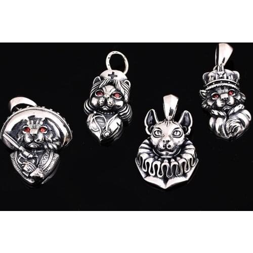 Black silver jewelry wholesale 925 sterling silver jewelry retro Scorpio scorpion Rhinestone pendant Jewelry Best Gifts