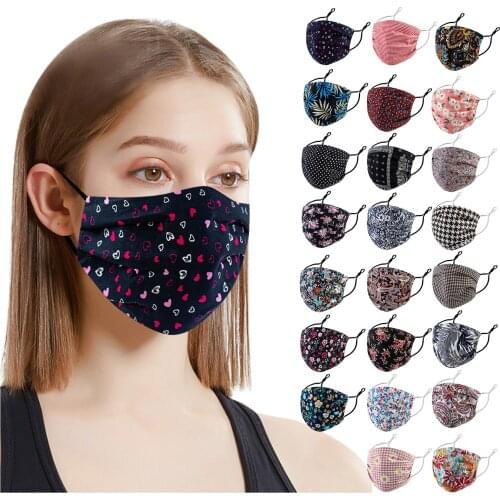 1pc Fashion Floral Monder Women Reusable Lavable Print Decoration Lady Scarf Halloween Cosplay MasK