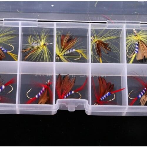 10pcs Colorful Insects Flies Bees Nymph Fly Fishing Flies Salmon Trout Flies