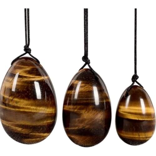 3PCS/Set Yoni Eggs Jade Stone Yoga Exercise Vaginas Massage Eggs Chakra Healing Kegel Exercise Vaginal Ball Training Massager