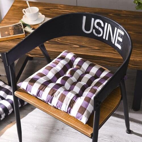 50% Dropshipping!Plaid Soft Warm Cotton Chair Seat Cushion Pad Office Bar Sofa Pillow Home Decor