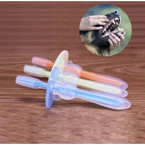 50 Pcs Pet Silicone Soft Dog Toothbrush Protect Being Hurt Addition Bad Breath Tartar Teeth Care Cat Cleaning Supplies
