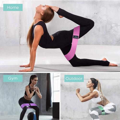 7 Colors Fitness Resistance Bands Home Work Out Mini Bands for Legs Butt Non Slip Elastic Loop Bands 3 Levels Exercise Hip Bands