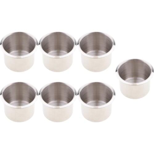7 Pieces Stainless Steel Cup Holder Cup Holder Bottle Holder For Boat, RV, Car