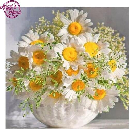 Full Square Diamond 5D DIY Diamond Painting chrysanthemum Embroidery Cross Stitch Rhinestone Mosaic Painting Home Decor