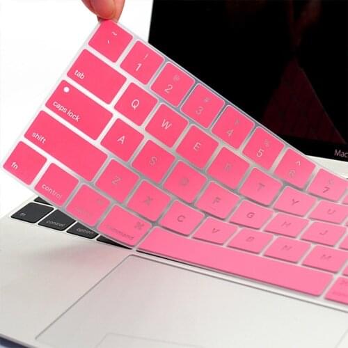 English Silicone Skin Keyboard Cover for New MacBook Pro with Touch Bar 13" 15" A1989 A1990 A1706 A1707 Release 2018 2017 2016