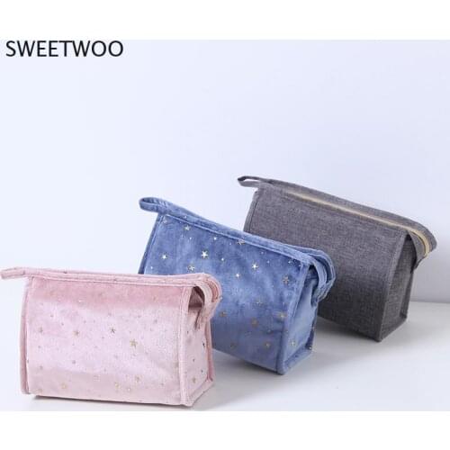 Velvet cosmetic storage bag soft sister lipstick bag ladies cosmetic bag cosmetic bag portable cosmetic bag storage bag