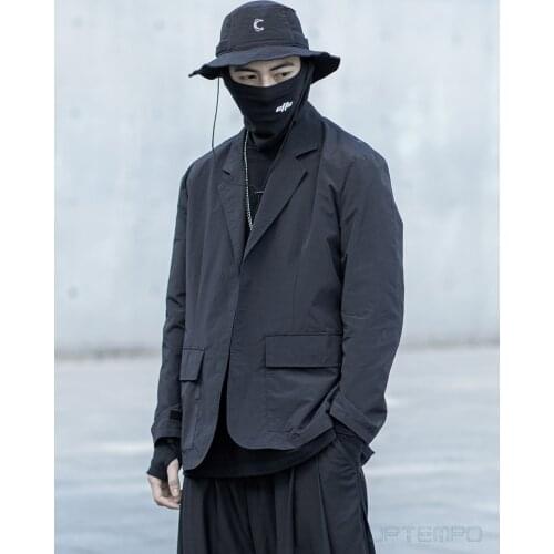 Catsstac 21ss magnetic closure suit water repellent casual jacket techwear aesthetic japanese streetwear