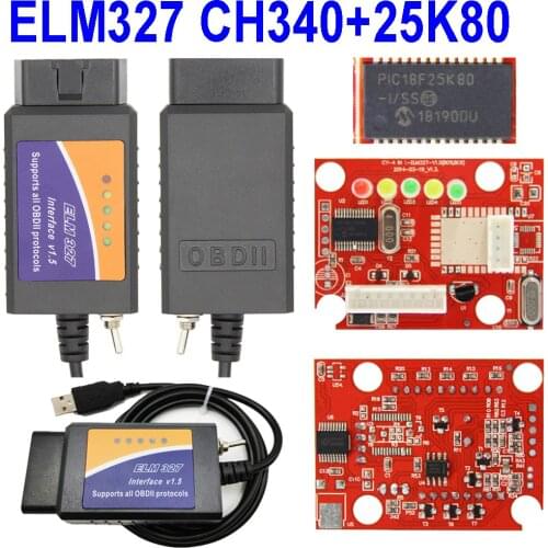 ELM 327 V1.5 USB ELM327 PIC18F25K80 CH340 FORScan For HS-CAN/MS-CAN Switch obd obd2 USB Scanner Car Diagnostic Auto Tool