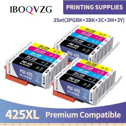 IBOQVZG PGI425 PGI-425 CLI426 CLI-426 Compatible Ink Cartridge For Canon IP4840 IP4940 IX6540 MG5140 MG5240 MX714 MX884 printer