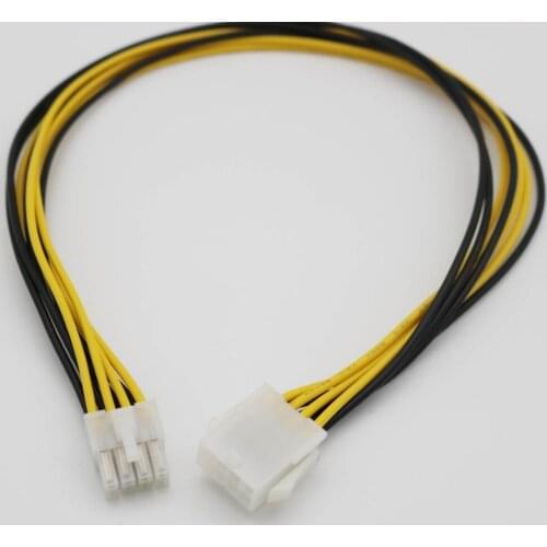 10pcs 8-Pin 2x4 12V Power Supply Extension Cable/Cord Male to Female EPS 8P ATX Motherboard CPU 50cm