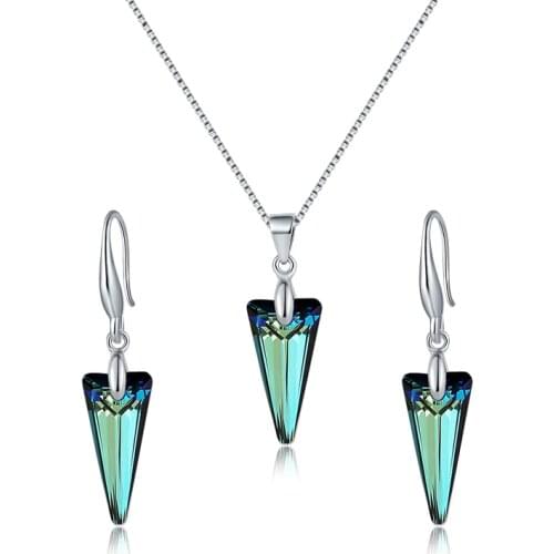 BAFFIN Spike Pendant Necklace Drop Earrings Crystals From Swarovski Silver Color Jewelry Sets For Women Mothers Day Chic Gifts