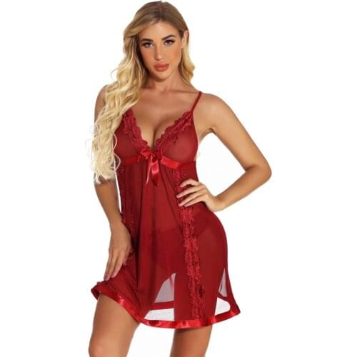 Plus Size S M L XL XXL 3XL 4xl 5XL 6XL Plus Size Lingerie Solid Transparent Long Dress Women Hot Sexy Nightwear Erotic