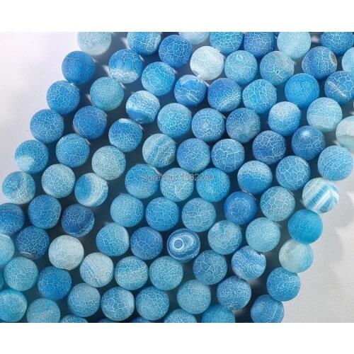 ! new arrive 6mm Blue FROST Dragon Fire carnelian Round Loose Beads chalcedony 15" 5 pcs/lot jewelry JT5349