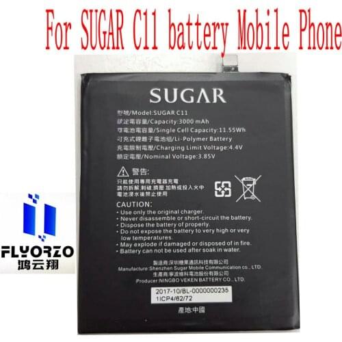 New High Quality 3000mAh SUGAR C11 Battery For SUGAR C11 battery Mobile Phone