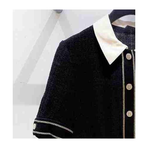 2020 Autumn and Winter New Temperament Lapel Single Row Metal Buckle Slim Dress