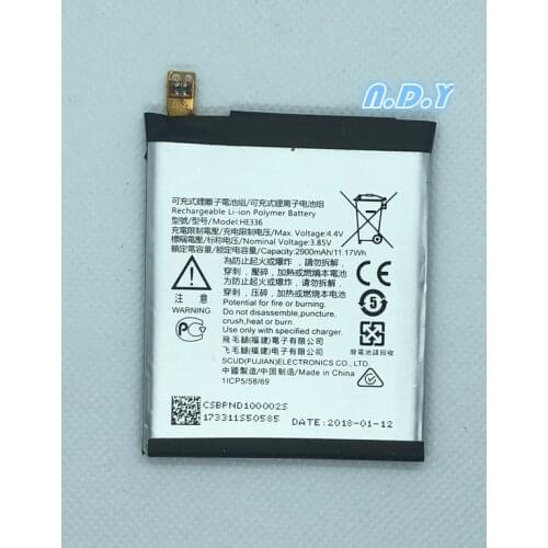 Original HE336 2900mAh Battery For Nokia 5 Dual SIM, 5 Premium Edition Dual SIM, HMD Heart, Nokia 5, TA-1044
