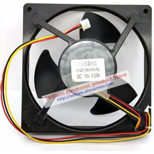 Original Nidec U12E13BS3B3-52 J23 DC13V 0.03A 13CM Refrigerator waterproof static cooling fan