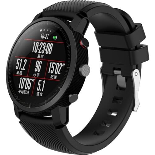 22mm Silicone Watch Band For Amazfit Stratos Strap Sport Bracelet for Xiaomi Huami Amazfit Pace/GTR 47mm Wrist Band Accessories