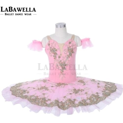 Pink Sugar Plum Fairy Professional Stage Costume Tutu Women Girls Pancake Platter Tutu Dress JY007B