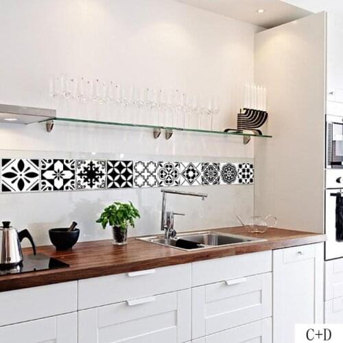 Retro Tiles Stickers Bathroom kitchen PVC Self Adhesive Wall Stickers Living Room DIY Decor Wallpaper Waterproof Home Decor