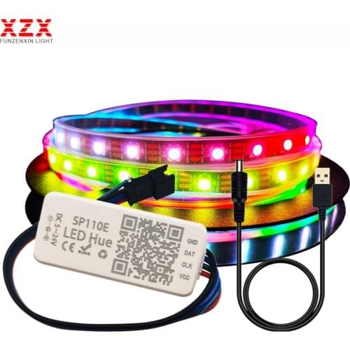 DC5V WS2812B Led Strip WS2812 RGB IndividuaIIy Addressable Light USB SP110E Bluetooth Controller Waterproof 30/60/144 pixel