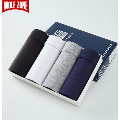 Mens Panties Breathable Skin-friendly Underpants Man Gift box Men Underwear Modal Solid sexy Shorts Boxers Men 4 piece set