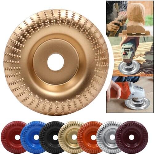 100mm Wooden Corner Wheel Grinding Wheel Angle Grinder Carbide Coating 16mm Hole Shaping Grinding Engraving Rotating Tool