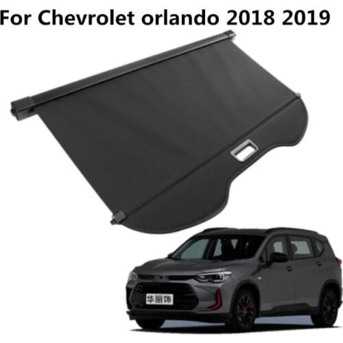Car Rear Trunk Security Shield Cargo Cover For Chevrolet orlando 2018 2019 ( black, beige)