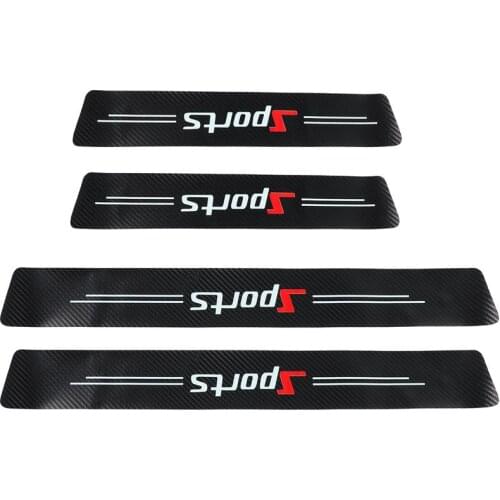 4pcs Threshold Sticker High Quality Door Sill Protector Protective Sticker For Auto Car Door Entry Guards Scratch Cover Stickers