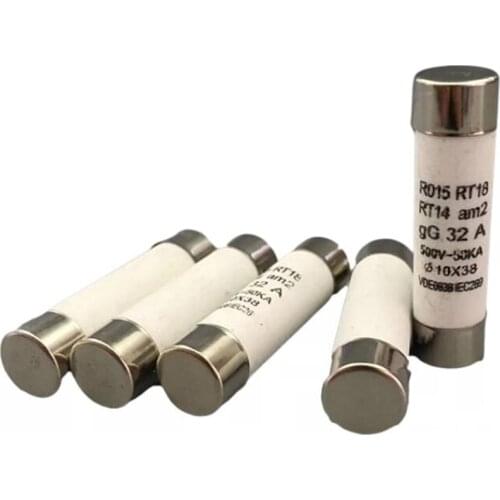 10*38 10x38mm 0.5A 1A 2A 4A 5A 6A 8A 10A 16A 20A 32A 500V Ceramic fuse