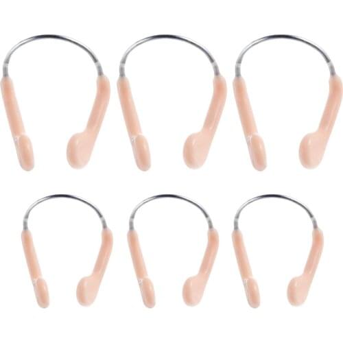 6 Pcs Silicone Nose Clip Swimming Nose Plug Swimming Accessories Swimming Professional Metal Nose Clip