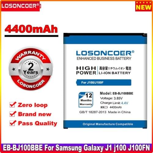 LOSONCOER 4400mah EB-BJ100BBE Battery For Samsung Galaxy J100 J100F J100H J100M J1 j100 J100D J100FN Battery