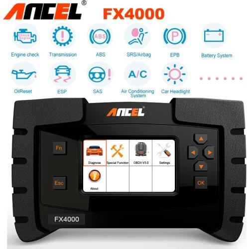 Foxwell NT604 Elite OBD2 Car Scanner Engine ABS Airbag SRS Transmission 4 System Code Reader OBDII Automotive Diagnostic Tools