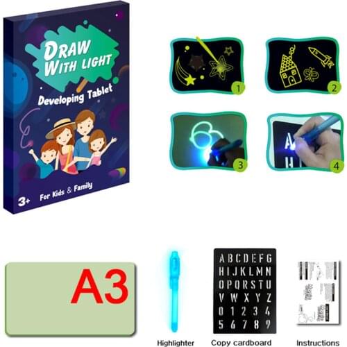 Fluorescent Light Writing Pad Children Graffiti Drawing Board Educational Toy Christmas And New Year Childrens Gifts
