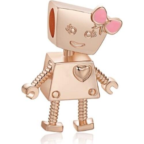 1pc Rose gold silver best charms Bead fit Original womens bracelet for mothers day jewelry making beads ENM655