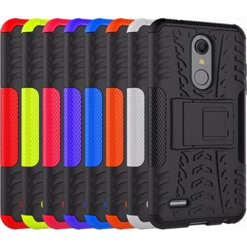 Case For LG K10 2018 Cover Hybrid ShockProof Armor TPU + PC Phone Stand Case For LG LV5 K10 2017 Phone Cases