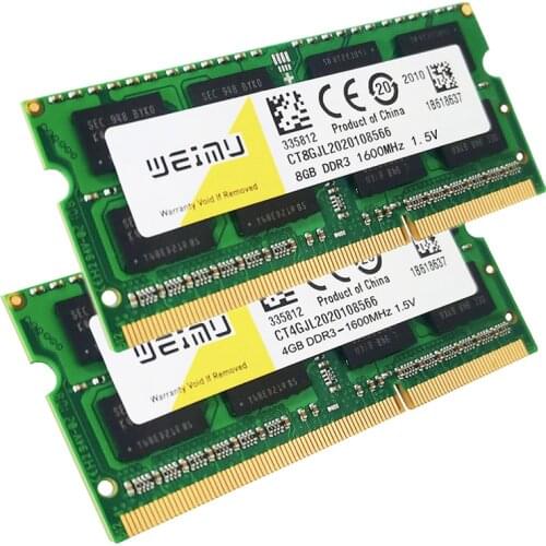 DDR3 2GB 4GB 8GB 1066 1333 1600 MHz SODIMM RAM PC3 8500 10600 12800 204Pin 1.5V Compatible all the Motherboar Ddr3 Laptop Memory