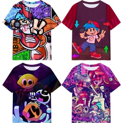Friday Night Funkin 3D Print Kids Tshirts Girls Boys Game T Shirts Summer Children Short Sleeve T-shirts Camiseta Toddler Tees