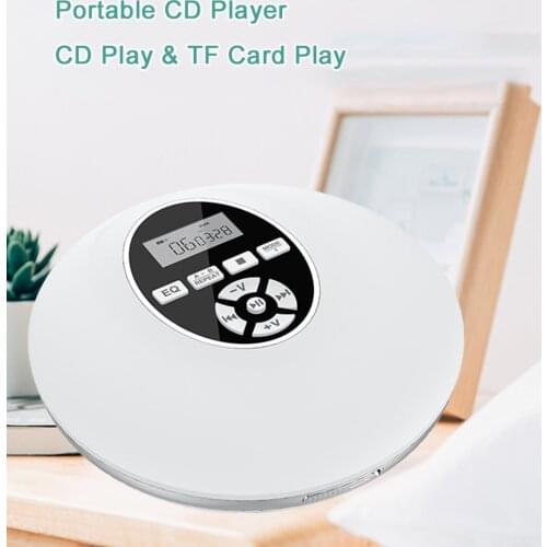 Docooler YR-Q50 Portable CD Player Anti-Skid Mini HiFi Music CD Walkman for Home Travel Car with LCD Display Support TF Card