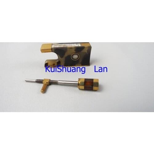 Nice advanced 1 pcs 4/4 violin bow frogs with gold mount #3