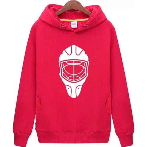 Cool Hockey Free shipping cheap unisex red hockey hoodies Sweatshirt with a hockey mask for men & women