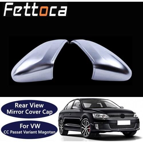 Matt Chrome Mirror Cover Rearview Side Mirror Cap Housing For VW Passat B8 2019 CC